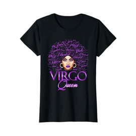 Purple Virgo Queen Woman Lady September Womens Birthday T-Shirt