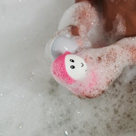 Matchstick Monkey Badezeit Baby Antimicrobial Baby Bath Toy Bath Wiggle Figures / Sensory Learning / Easy to Grip / Set of 2 / from 12 Months Pink & Grey