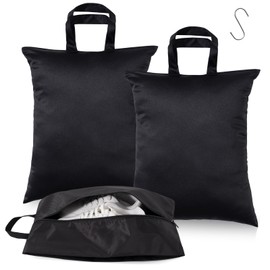 OrgaWise 3 Pcs Washable Laundry Bag Travel, Shoe Bag, 20 * 16 inch Large Waterproof Wet Dry Bag with Handle and hooks, Heavy Duty Washable Collapsible for College Dorm Sports Clothes Swimming Yoga