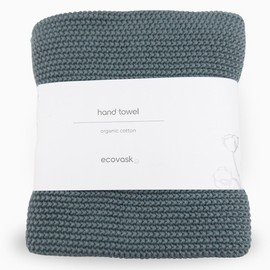 Ecovask Hand Towel Single Organic Cotton, Sea Foam