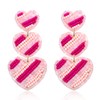 Valentine’s Day Earrings Beaded Earrings for Women Beaded Heart Earrings