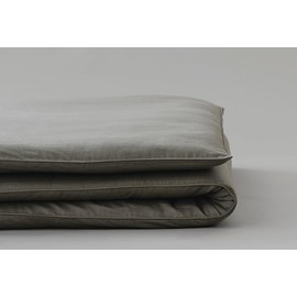 TEIJIN Zippered Cover for Japanese Futon Floor Mattress, Futon Floor Mattress Cover with Zipper, Mattress Cover for Japanese Futon Mattress, Polyester 100%, Machine Washable (Gray, Full-XL)