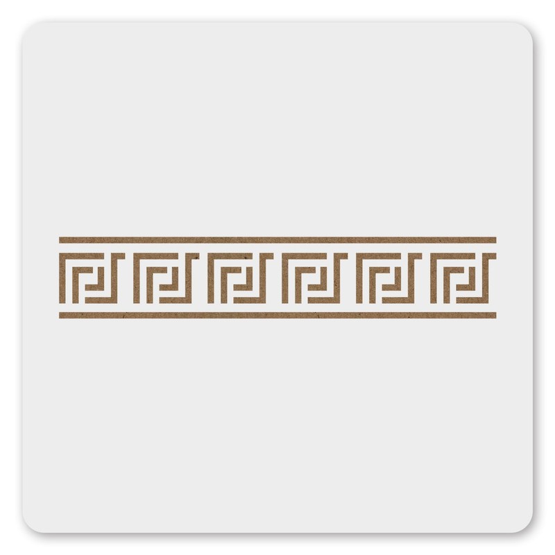 MAGJUCHE Greek Key Stencil 6 Inches, Reusable Border Pattern Stencil