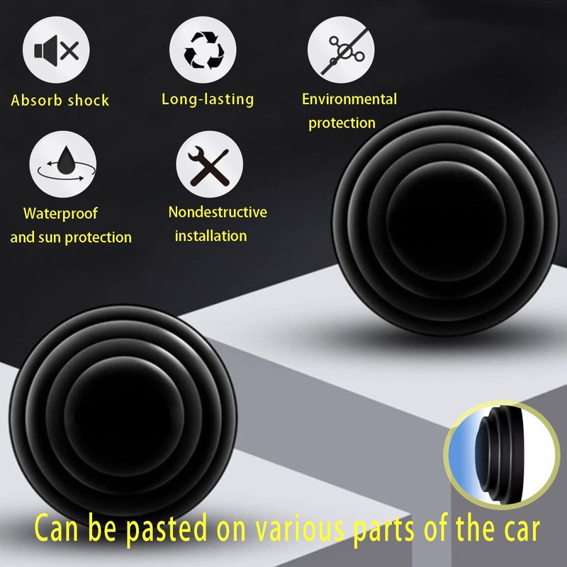 20PCS Car Door Shock Absorber & Soundproof Stickers Bundle -