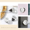 Amylove 2 Set Glass Door Knobs Mortise Style Fluted Crystal