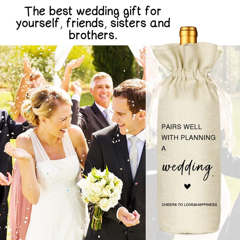 Socive Wedding Gift Wine Bags, Engagement Bridal Shower Gift, Wedding