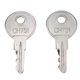 DVPARTS Universal Keys CH751 Compatible with RV Campers, Storage Lockers, Boats, Display Cases, T-Handles, Side Boxes (2)