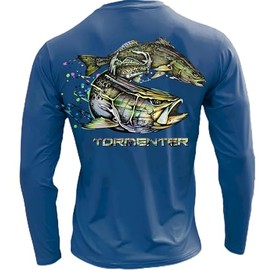 Tormenter "Key Largo SPF-50, Snag Resistant Performance Shirt (Speckled Trout Dark Blue-XL)