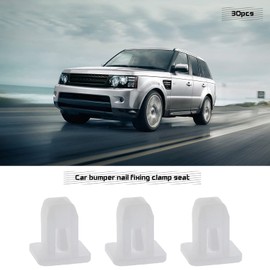 Be In Your Mind Car Bumper Retainer Clip Fit for 8mm Square Hole White Plastic Push In Type Fastener 30 Pcs Compatible with Land Rover