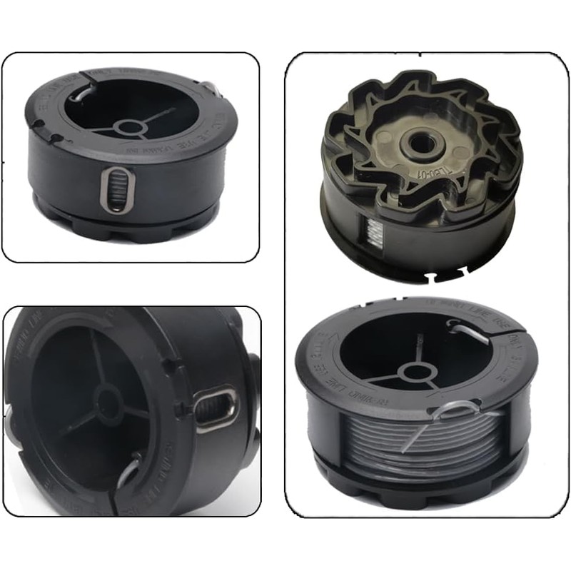 Pack of 4 grass trimmer thread spool, 1 trimmer cover,