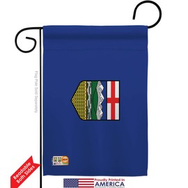 Alberta Garden Flags Pack Regional Canada Provinces Canadian Territories Region Country Particular Area Support Our Troops Small Decorative Gift Yard House Banner Double-Sided Made In USA 13 X 18.5