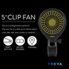 Treva 5 Inch Battery Powered Clip Slim and Portable Cooling