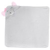 Hudson Baby Animal Face Hooded Towel for Girls, Pretty Elephant