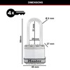 MASTER LOCK Heavy Duty Padlock [Key] [Laminated Steel] [Long Shackle]