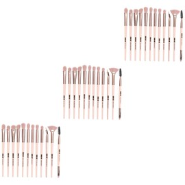 Healeved 3sets Multifunctional Eyeshadow Brush Set and Rose Gold Handles for Women Daily Makeup and Beginners Premium Bristles for Application