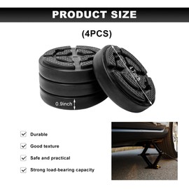 NYTKL 4 PCS Car Lifting Pads, Two-Post Round Auto Jacking Lift Arm Pad Rubber Protector, Heavy Duty Car Jack Pads Jacking Weightlifter Accessories for Auto Lift Truck Hoist