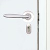Upright Euro Escutcheon Oval Shaped Keyhole Cover - Polished Stainless