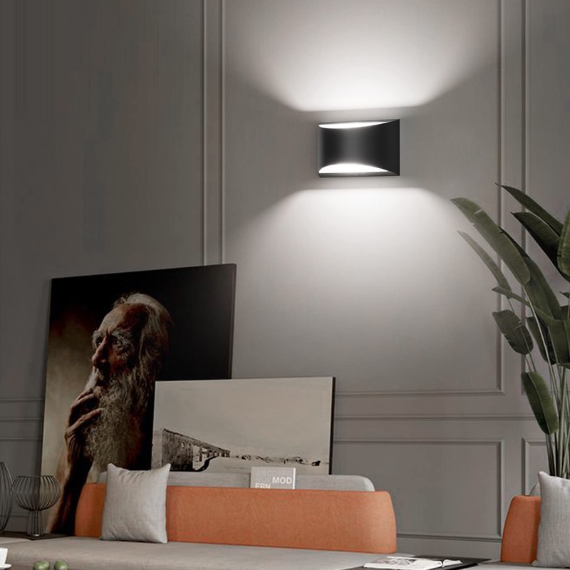 Aipsun Indoor Black Modern LED Wall Sconce Interior Wall Lights