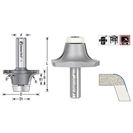 Amana Tool - 57268 Carbide Tipped Undermount Bowl Solid Surface 2-3/16 Dia x 63/64 x 14 De