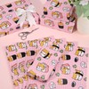 8 Sheets Sushi Faces Wrapping Paper Cute Sushi Dog Gift