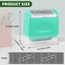 AUXHCYL Confidential Roller Stamp with 3 Pack Refills,Identity Theft Rolling Data Defender, Address Blocker and Privacy Safety, ID Blackout Security (Green)