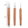 Zonon 3 Pieces 0.75 mm Dreadlock Crochet Hook Bamboo Needle