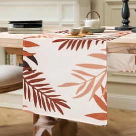 Table Runner Orange Colour Leaves Table Runner Colourful Table Decoration Lockers Table Runner Modern Living Room Table Runner Polyester Table Mats Runner Set for Dining Room Sideboard Shoe Cabinet