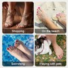 Vansiho Uñas Postizas Cortas para Los Pies, con Puntas Francesas