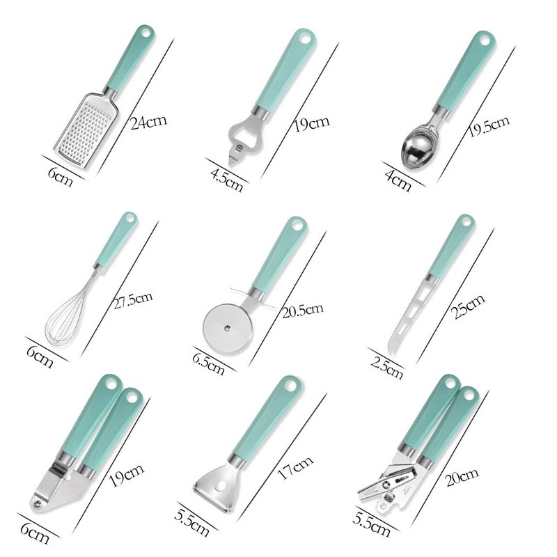 Hoshen 9-Piece Stainless Steel Kitchen Utensil Set(Original Box), Small Cookware