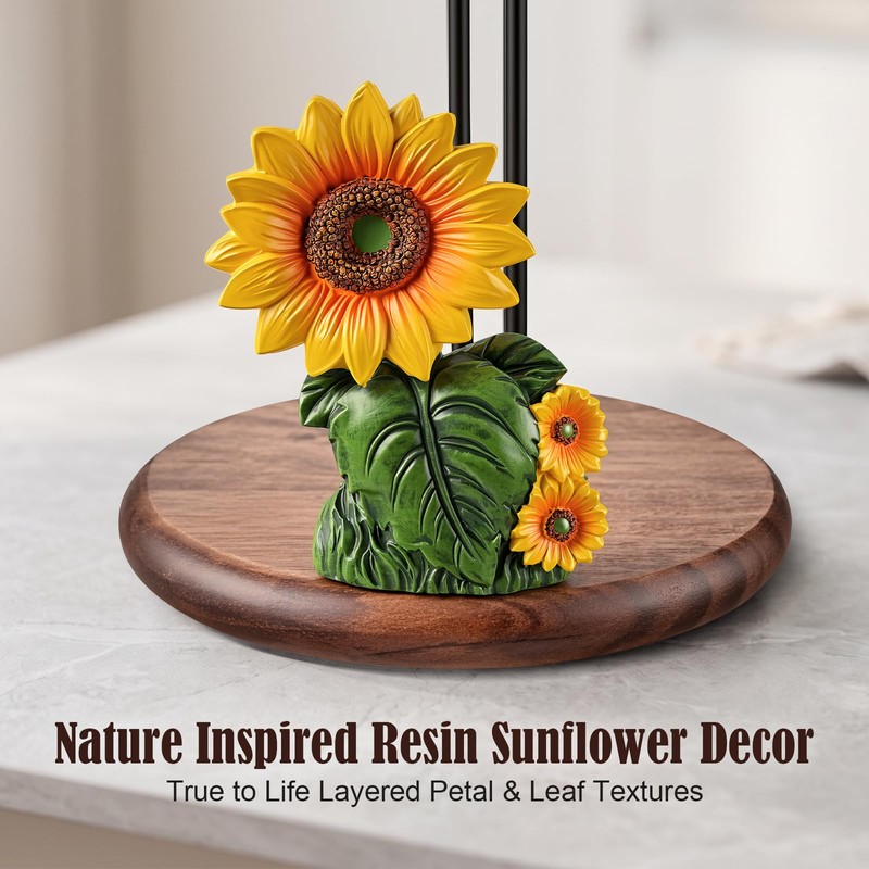 Sunflower Paper Towel Holder,Resin Sunflower Kitchen Decor