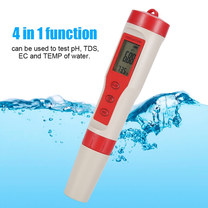 4 in 1 Function pH TDS EC TEMP Digital Water