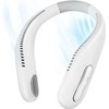 Yolidas Portable Neck Fan Hands Free Bladeless 360° Cooling Hanging Fan, USB Rechargeable Personal Wearable Neck Fan Suitable for Traveling, Sports, Office-White