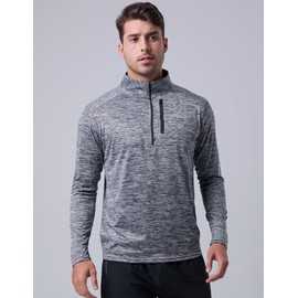 Liberty Imports 3-Pack Men’s Quarter-Zip Pullover – Lightweight Long Sleeve Athletic Jackets, Performance Workout Golf Running Shirts (Set 1, 4X-Large)