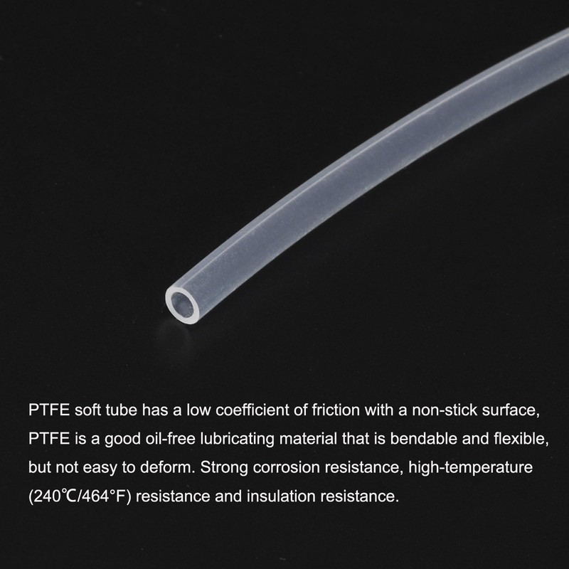 QUARKZMAN PTFE Hose 1m Long, 2.5mm ID 4mm OD High