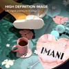 1 x Heart Coaster - Name Imani Marble Stone Texture