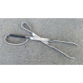 V-Tong Charcoal Tongs Aluminium 35 cm Charcoal Tongs for Grills Dutch Oven Shisha