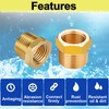 ZOUNI 2pcs Brass Reducer Hex Bushing, 1/2" NPT Male to