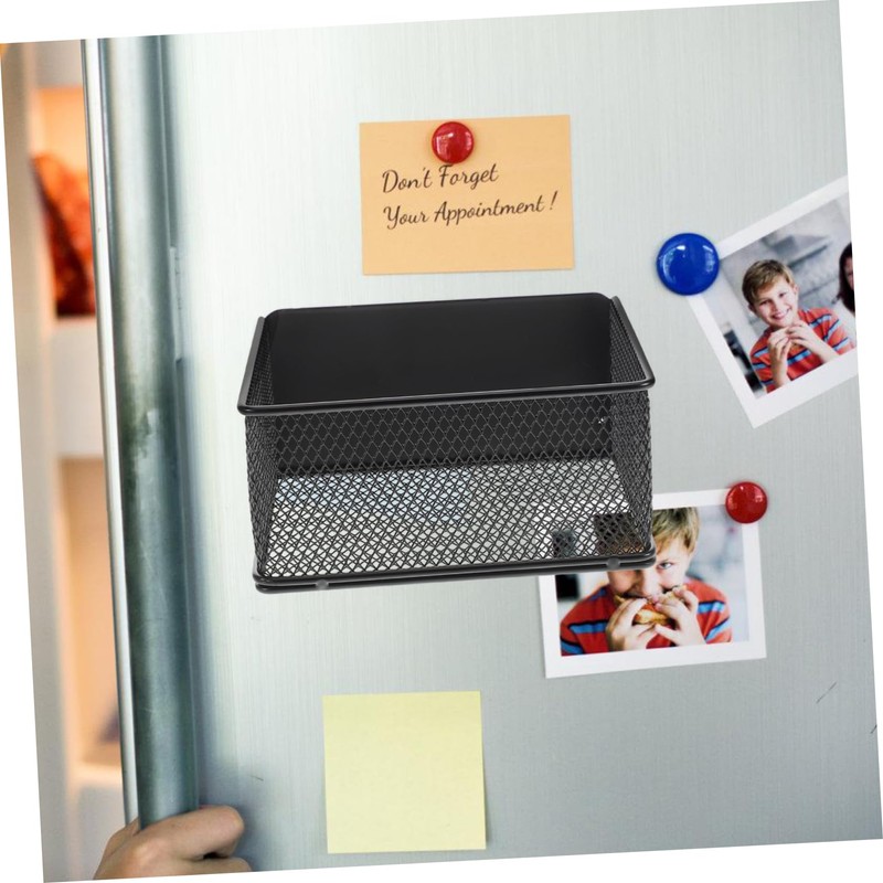 Mikinona Magnetic Fridge Side Organizer Compact Storage Basket for Kitchen
