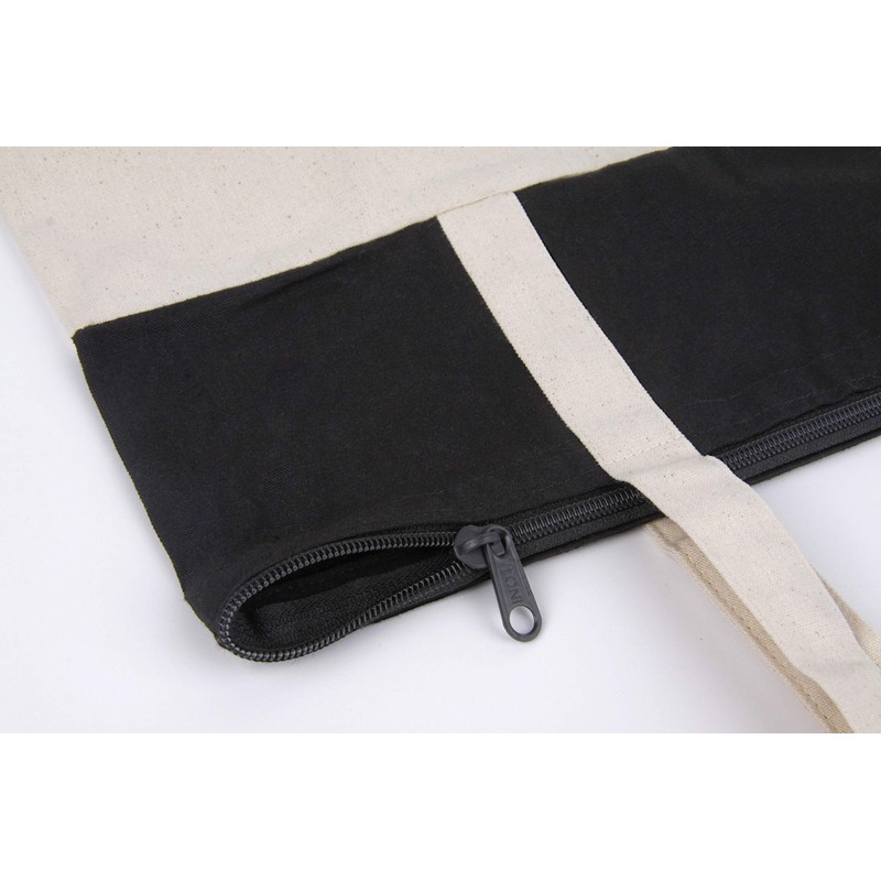 Stylish Spacious Tote Bag with Zip Cotton Bag Fabric Bag