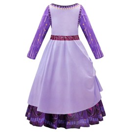 Lito Angels Asha Fancy Dress Up Clothes Princess Party Costume Play Wear for Kids Girls Age 3-4 Years, Purple (Tag Number 100)