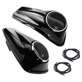 BINLVSOW 6.5" Motorcycle Saddlebag Speaker Lids Compatible for 2014-2024 Harley Touring Models Street Glide Road King Road Glide Electra Glide Ultra Limited