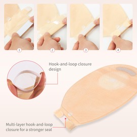 DERAYMI 20PCS Colostomy Bags Ostomy Supplies, One Piece Ostomy Bag for Women and Man, Ileostomy, Colostomy Supplies Stoma Care, Hook and Loop Buckle Design, 15mm-65mm Cuttable Chassis (D1260D)