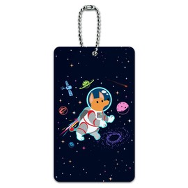 Cosmonaut Astronaut Dog in Space Luggage ID Tag