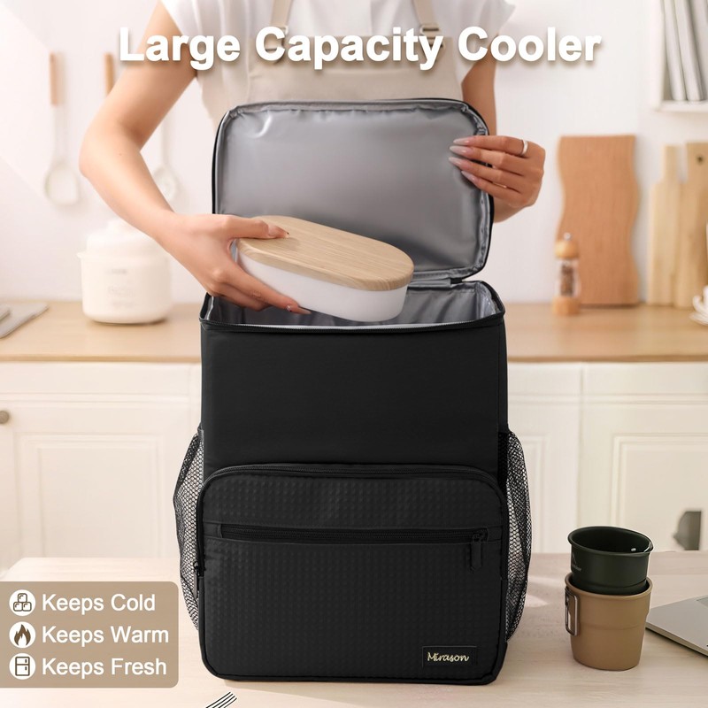 MIRASON Cooler Backpack Insulated Leak Proof Beach Backpack Cooler Bag,