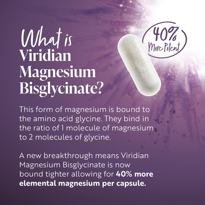 Viridian - High Potency Magnesium Bisglycinate - 60 Capsules –