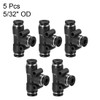 sourcing map Plastic Tee Push to Connect Tube Fittings 4mm