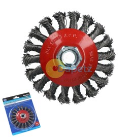BlueSpot Tools M14 4.5-inch Semi Flat Knotted Wire Wheel