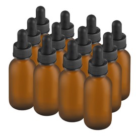 NOOEEISS 12 Pcs, 1oz Dropper Bottle, Amber Glass Eye Dropper Bottle, Tincture Bottles with Dropper, Pretty Finish, Leak-Proof Design, Stronger Suction for All Kinds of Mixed Liquids