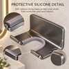 Hair Dryer Wall Holder for Bathroom – No-Drill Aluminum Storage
