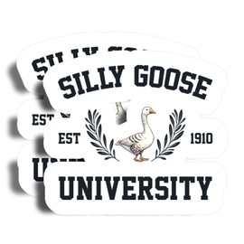 Silly Goose University Est 1910 Stickers - 5" On Longest Side - Cute College Fun - 2 Pack - High Adhesive Tack - Bumper Stickers for Cars, Truck, SUV - Made in USA - PLDFS0772